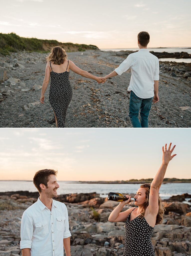 Southern Maine Beach Engagement photoshoot